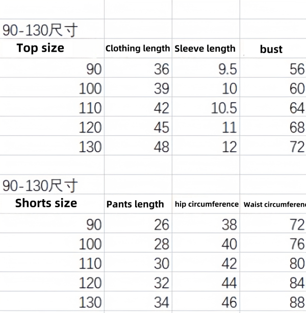 Boys and girls round neck short sleeved T-shirt shorts set - Image 5