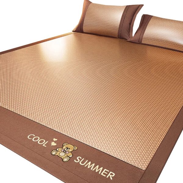 Summer Ice Silk Mat Bamboo Mat 1.8m bed [180x200cm cooling mat+pillowcase * 2]