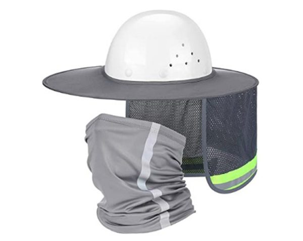 Safety helmet, sun protection, sunshade panel+reflective scarf, outdoor installation and construction at construction site - Image 2
