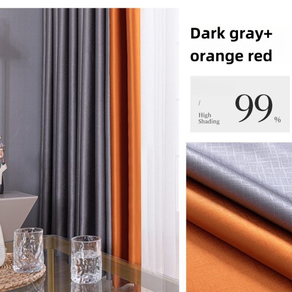 Fully blackout bedroom sunscreen and thermal insulation curtain cloth, finished hook - Image 7