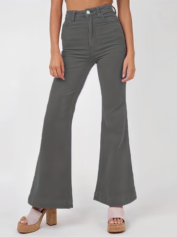 Corduroy flared pants with wide legs - Image 5