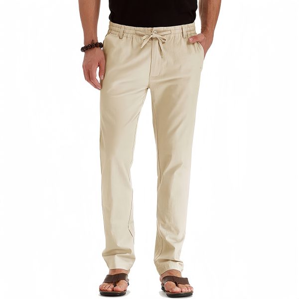 Elastic waisted cotton versatile solid color sports pants
