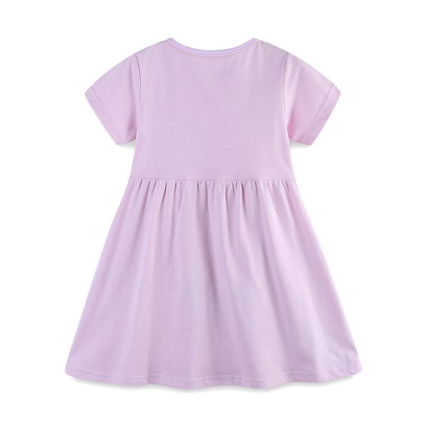 Fashion girl cartoon printed princess Organic cotton dress - Image 2