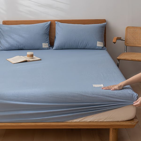 Washed cotton pure bed cover and sheet ( single bed sheet)