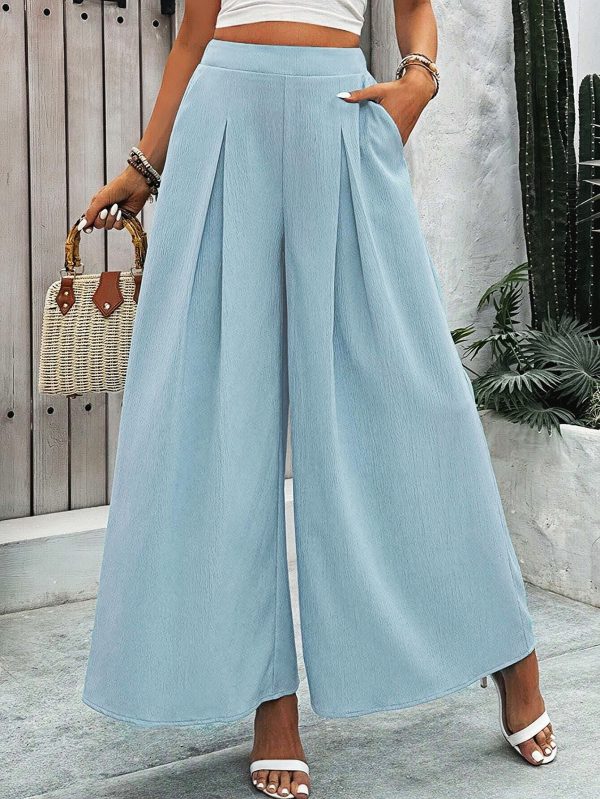 Waist pleat slimming loose pants - Image 2