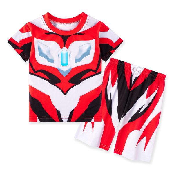 Superman Hero Boys Summer Sports Short Sleeve Set