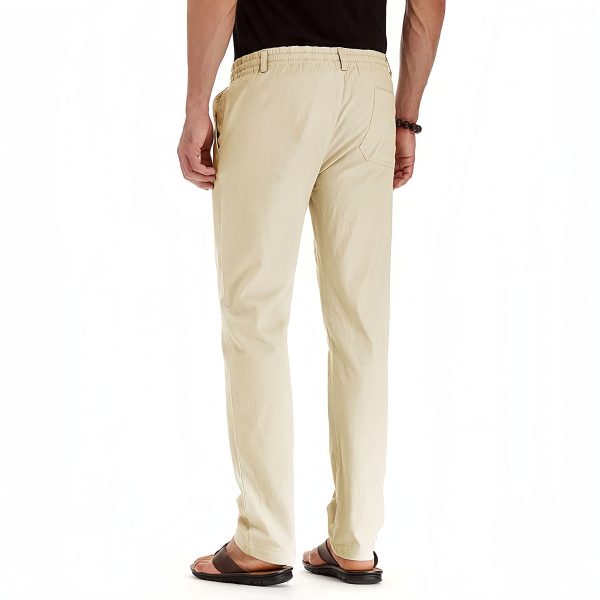 Elastic waisted cotton versatile solid color sports pants - Image 3