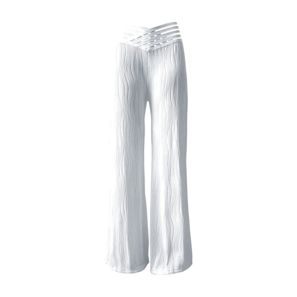High waisted straight leg casual wide leg pants - Image 2