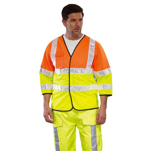 Reflective vest with lattice band and long sleeved reflective vest