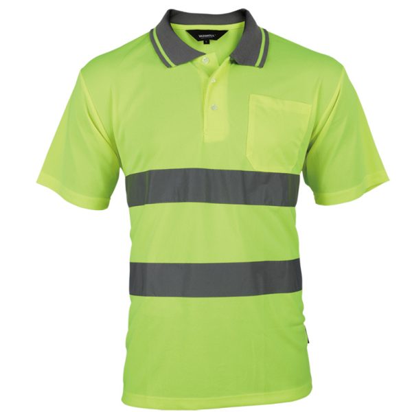 Reflective lapel Polo shot safety suit