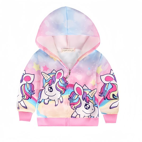 Cute Zipper Hooded Baby Shirt