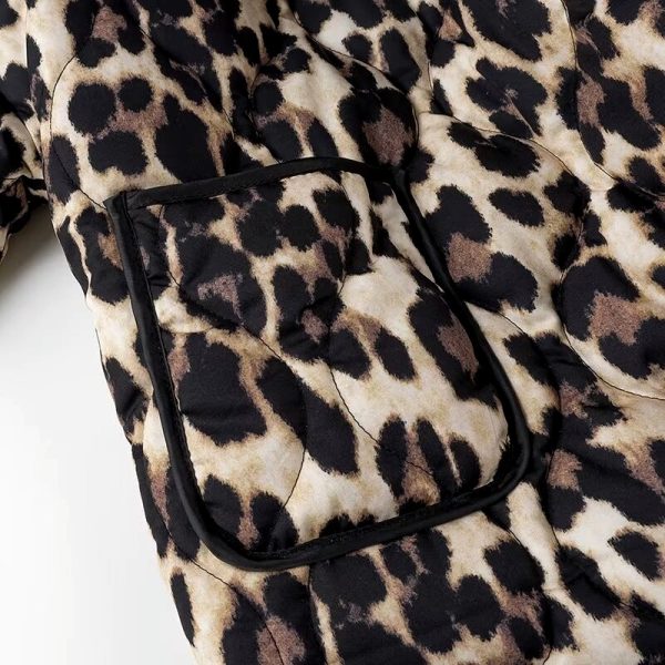Retro leopard print cotton jacket - Image 5
