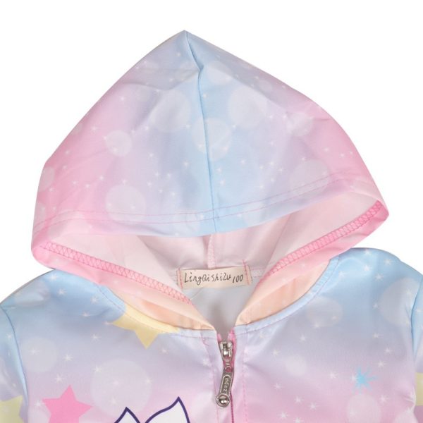Cute Zipper Hooded Baby Shirt - Image 4