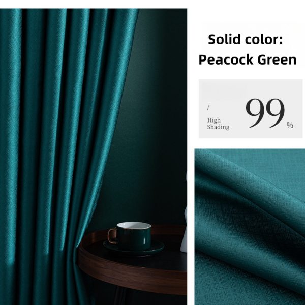 Fully blackout bedroom sunscreen and thermal insulation curtain cloth, finished hook - Image 3