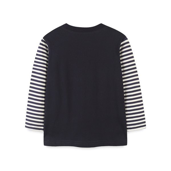 Night light rocket pattern spliced long sleeved top - Image 3