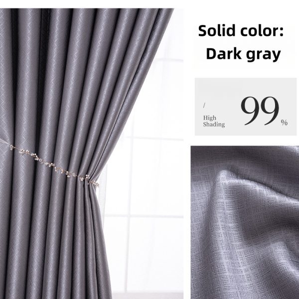 Fully blackout bedroom sunscreen and thermal insulation curtain cloth, finished hook - Image 6