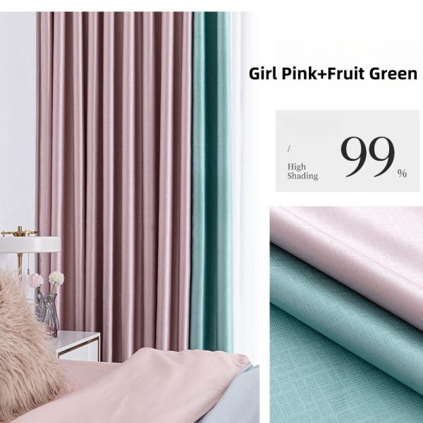 Fully blackout bedroom sunscreen and thermal insulation curtain cloth, finished hook - Image 12