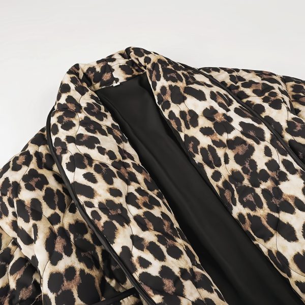 Retro leopard print cotton jacket - Image 2