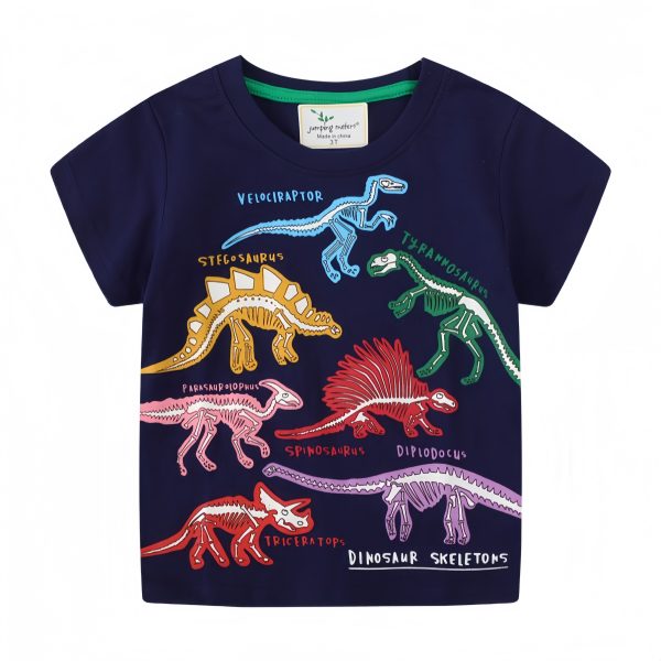 Luminous dinosaur new short sleeved top