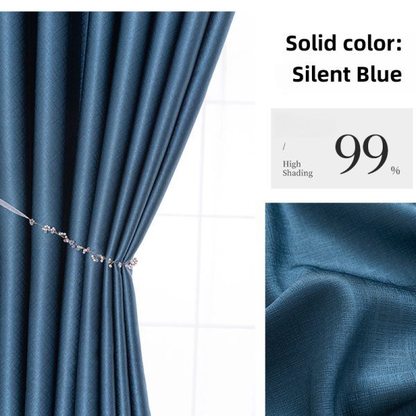 Fully blackout bedroom sunscreen and thermal insulation curtain cloth, finished hook - Image 5