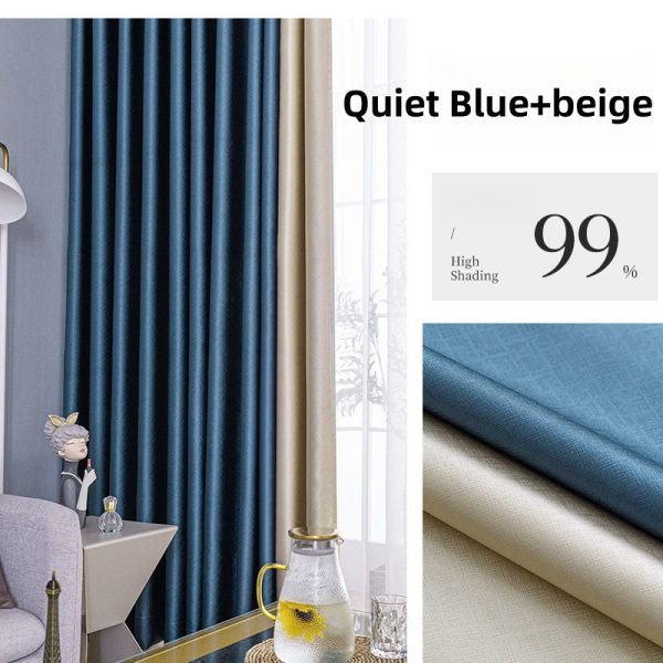 Fully blackout bedroom sunscreen and thermal insulation curtain cloth, finished hook - Image 10