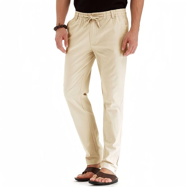 Elastic waisted cotton versatile solid color sports pants - Image 2