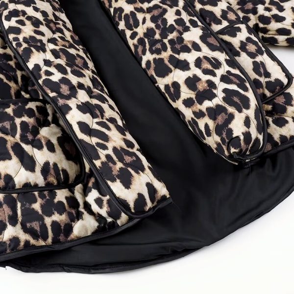 Retro leopard print cotton jacket - Image 4