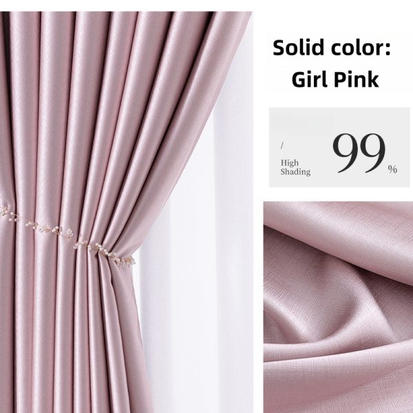 Fully blackout bedroom sunscreen and thermal insulation curtain cloth, finished hook - Image 2