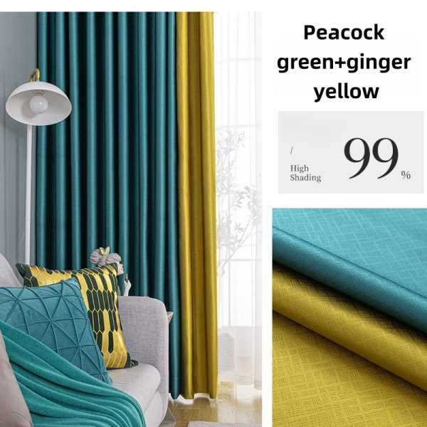 Fully blackout bedroom sunscreen and thermal insulation curtain cloth, finished hook - Image 9