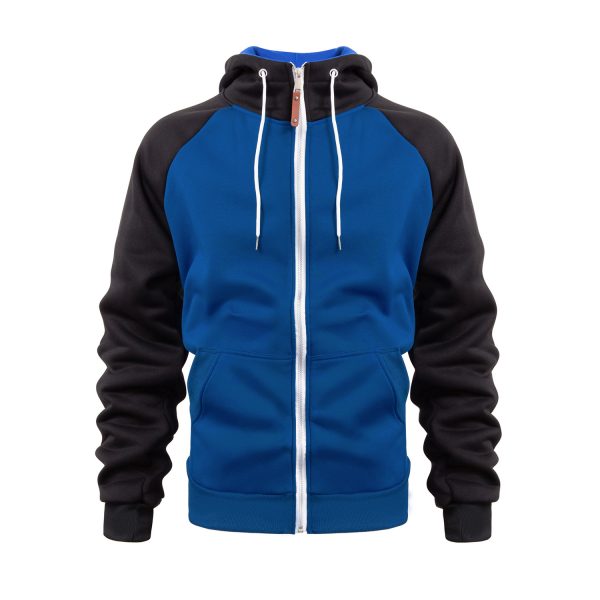 Color blocked zipper cardigan with fleece - Image 2