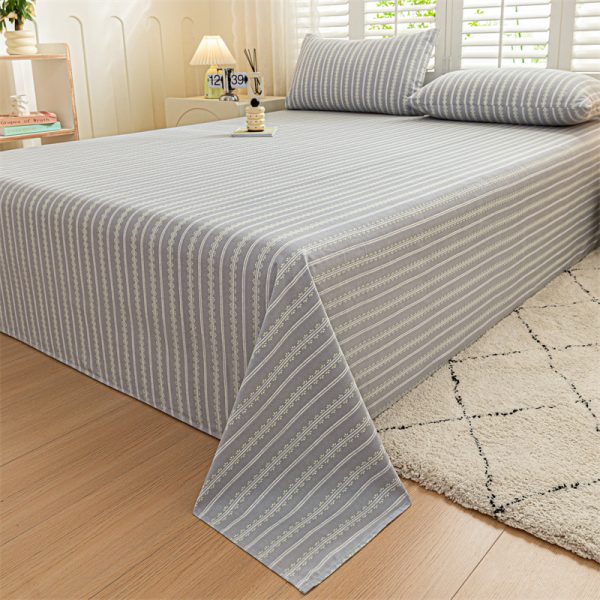 Cotton linen thick bed sheet