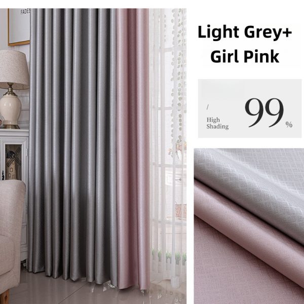 Fully blackout bedroom sunscreen and thermal insulation curtain cloth, finished hook - Image 8