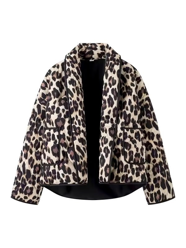 Retro leopard print cotton jacket