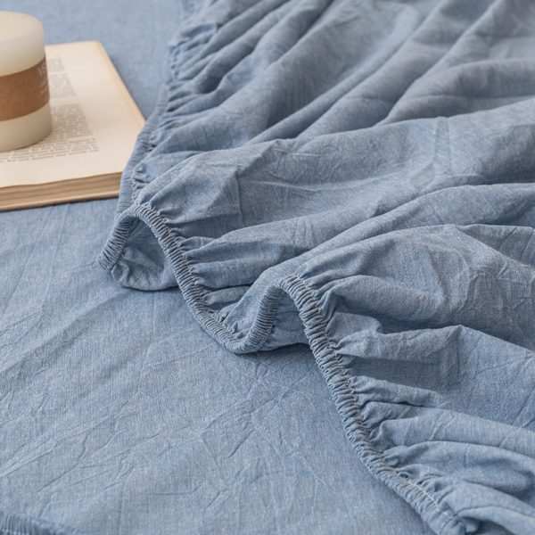 Washed cotton pure bed cover and sheet ( single bed sheet) - Image 3