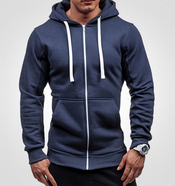 Long sleeved sports hooded top