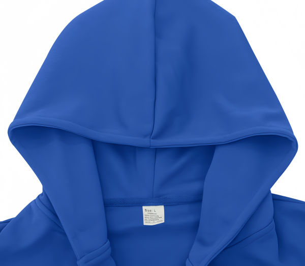 Woolen windbreaker hooded casual solid color jacket - Image 3